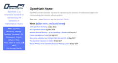 Desktop Screenshot of openmath.org