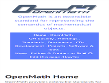 Tablet Screenshot of openmath.org